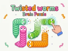 खेल Twisted worms Brain Puzzle ऑनलाइन