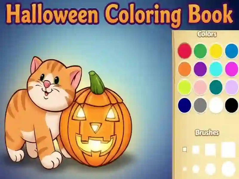 खेल हैलोवीन रंग भरने वाली किताब ऑनलाइन