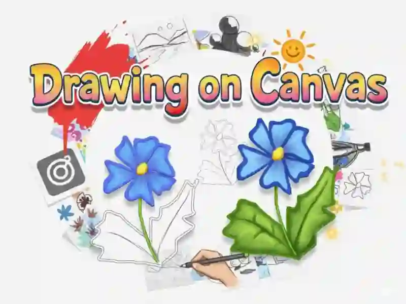 खेल कैनवास पर चित्रण ऑनलाइन