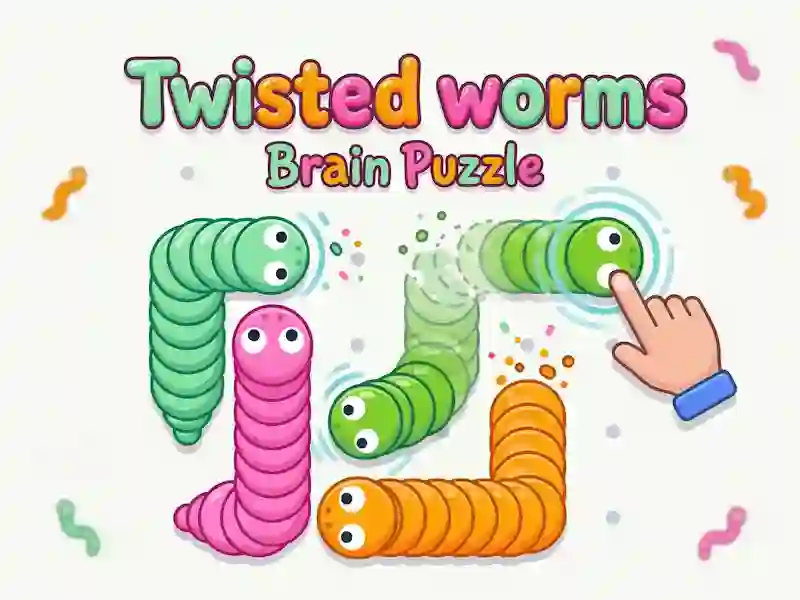 खेल Twisted worms Brain Puzzle ऑनलाइन