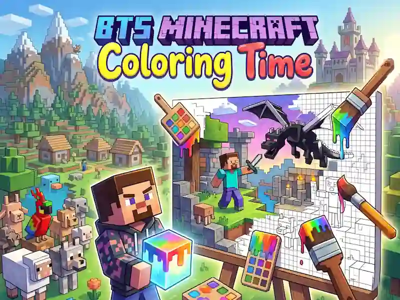 खेल BTS Minecraft Coloring Time ऑनलाइन