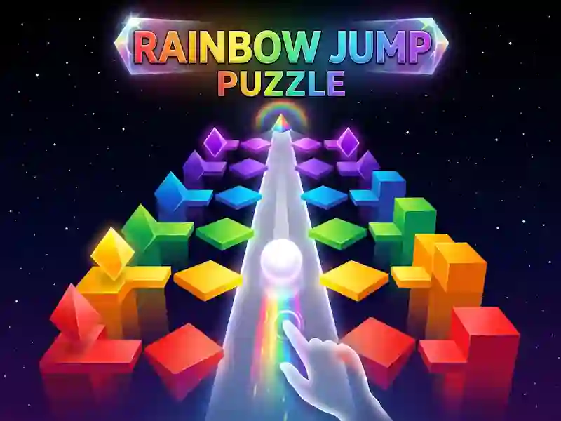 खेल Rainbow Jump Puzzle ऑनलाइन