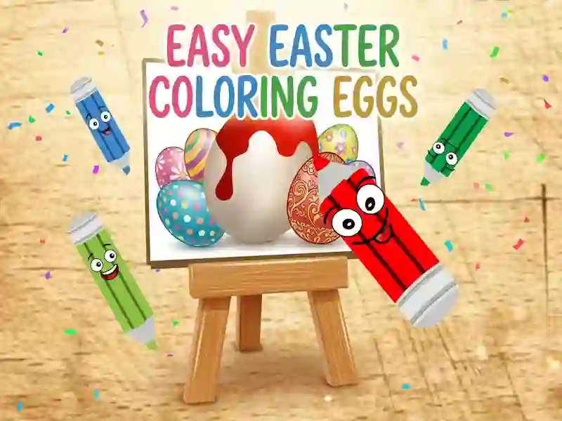 खेल Easy Easter Coloring Eggs ऑनलाइन