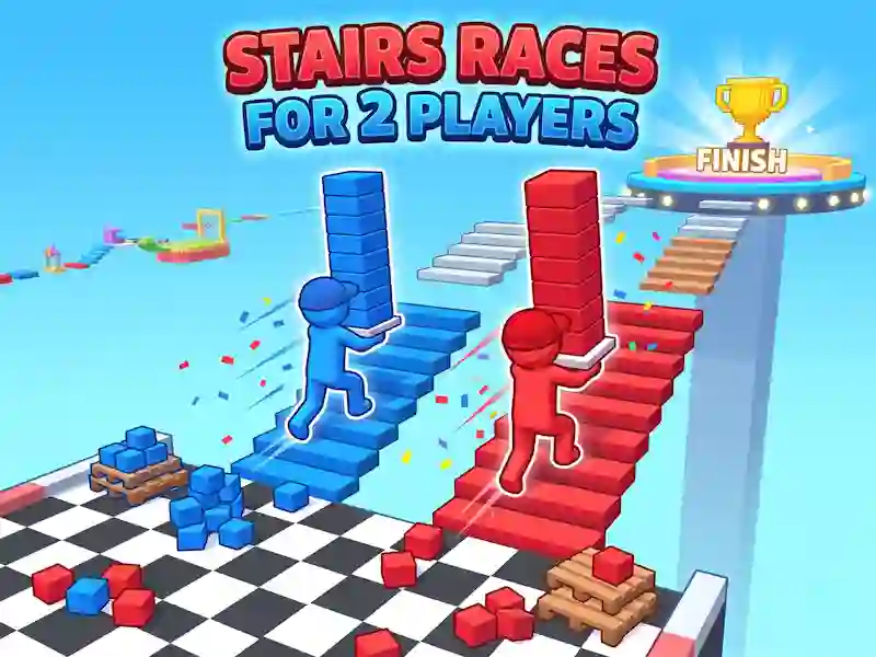 खेल Stairs Races For 2 Players ऑनलाइन